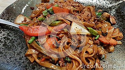 Thai Stir Fry Noodles Stock Photo