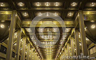 Thai stlye ceiling hall Editorial Stock Photo