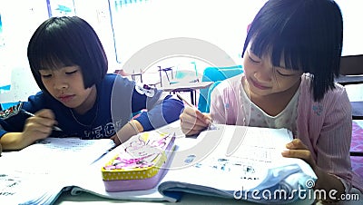 Thai students learning English Editorial Stock Photo