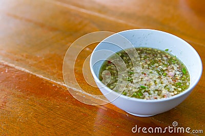 Thai style chilli spicy sauce dipping Stock Photo