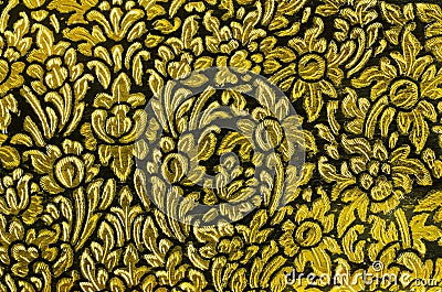 Thai-style gild art pattern Stock Photo