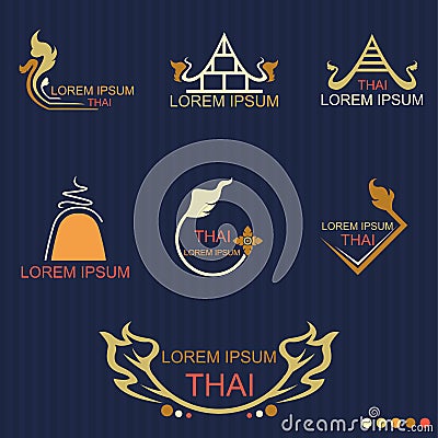 Thai Style Logo - Vector Vector Illustration