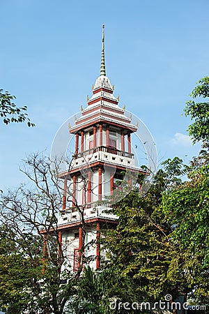 Thai style plublic tower in bankok ,thailand Stock Photo