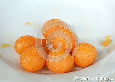 Thai sweet golden ball Stock Photo