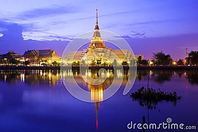 thai tample reflection Stock Photo