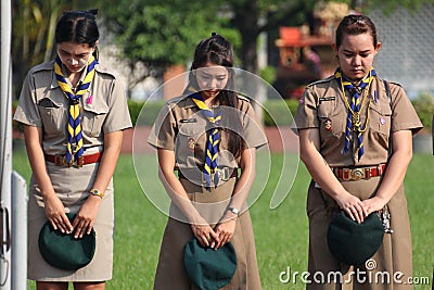 Thai teacher scout camp Editorial Stock Photo