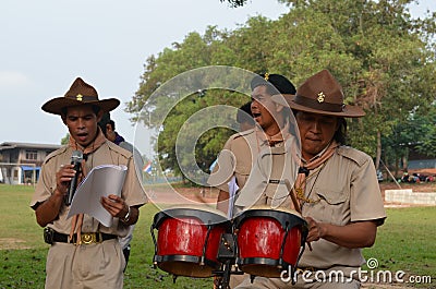 Thai teacher scouts Editorial Stock Photo