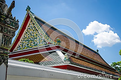 Thai temple roof Stock Photo