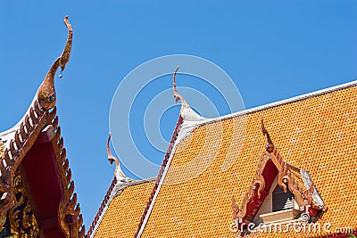 Thai temple roof Stock Photo