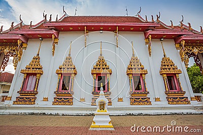 Thai temple, Wat Rat Bamrung Wat Ngon Kai - Samut Sakhon, Thailand Stock Photo