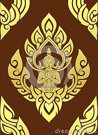 Thai traditional art seamless. Vector Illustration