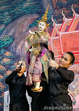 Thai traditional grand puppet Editorial Stock Photo