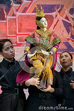 Thai traditional grand puppet Editorial Stock Photo