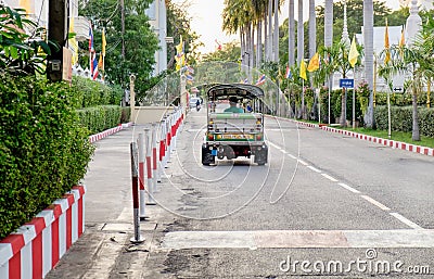 Thai traditional taxi in Bangkok, Thailand. Stock Photo