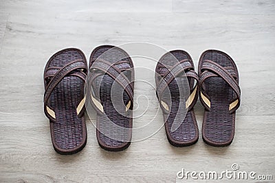 Thai traditional weaved sandals Stock Photo