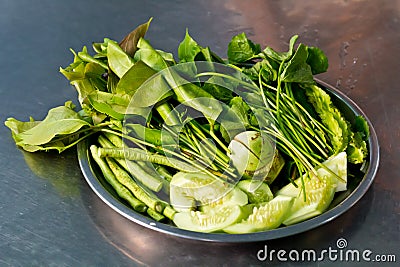 Thai Vegetable Side Dish Stock Photo