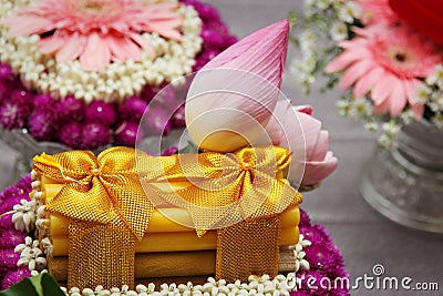 Thai wedding decoration details Stock Photo