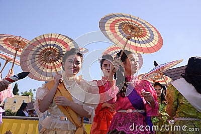 Thai women in costume Editorial Stock Photo