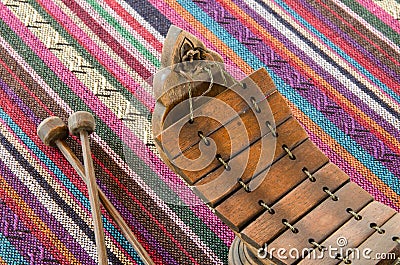 Thai xylophone closeup Stock Photo