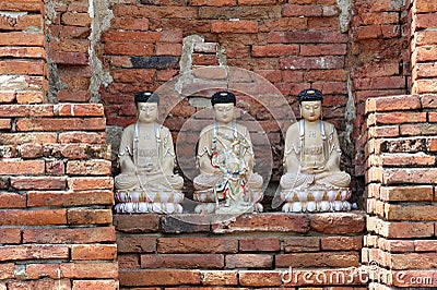 Thailand Ayutthaya wat Phra Mahathat Stock Photo