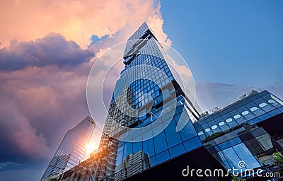 Thailand, Bangkok, Panoramic King Power Mahanakhon skyscraper Stock Photo