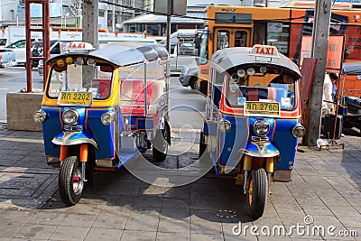 Thailand Bangkok Taxi In City Editorial Stock Photo