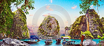 Concept of relax and destination in Phuket exotic islands Stock Photo