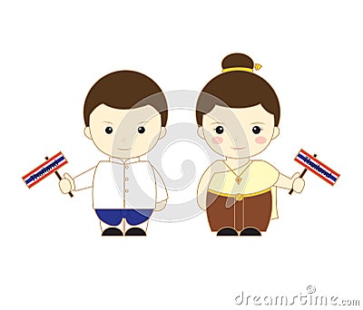 Thailand cartoon asean Stock Photo