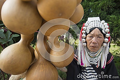 THAILAND CHIANG RAI MAE SALONG MARKET HILL TRIBE AKHA Editorial Stock Photo