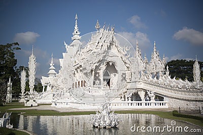 THAILAND CHIANG RAI WAT RONG KHUN WHITE TEMPLE Editorial Stock Photo