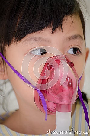 Thailand children had sick respiratory. Stock Photo