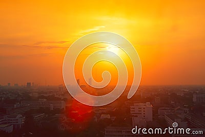 Thailand city view in heatwave summer season high temperature Stock Photo