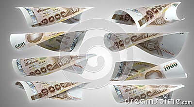 Thailand Currency 1000 Baht Stock Photo