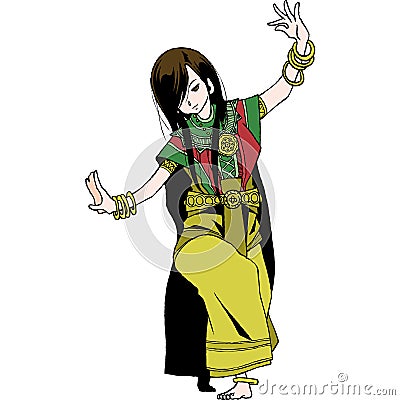 Thailand Dance Vector Illustration