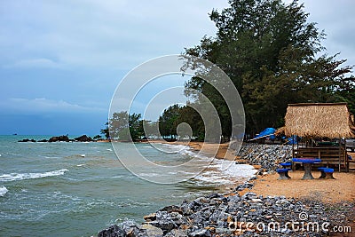 beach area during low tourist Stock Photo