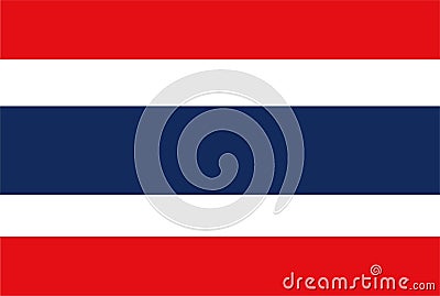 Thailand flag - illustration design style. Cartoon Illustration