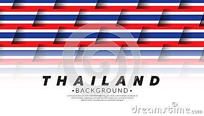 Thailand flag pattern background template. AEC ASEAN economic community flags. Vector Illustration Vector Illustration