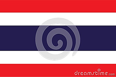 Thailand flag vector.Illustration of Thailand flag Vector Illustration