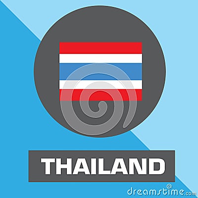 Thailand flag vector Vector Illustration