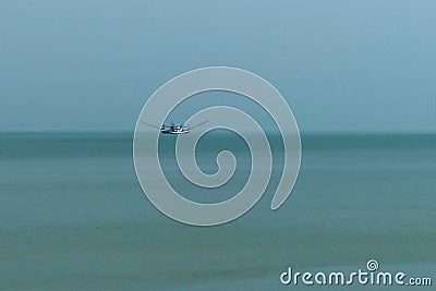 Thailand - Koh Lanta - Fishing Boat out on the Andaman Sea Stock Photo