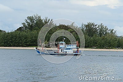 Thailand - Koh Lanta - Industrial Fishing Boat Stock Photo