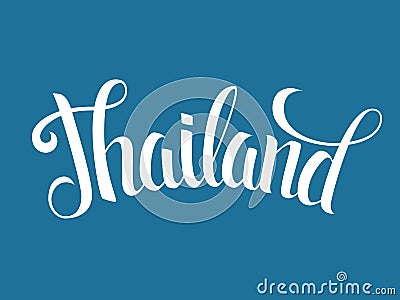 Thailand lettering poster Vector Illustration