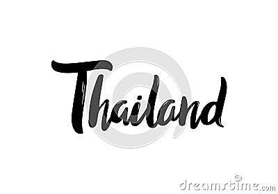 Thailand Lettering. Vector Illustration