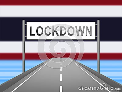 Thailand lockdown preventing ncov epidemic or outbreak - 3d Illustration Stock Photo