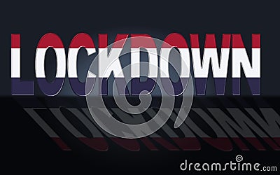 Thailand lockdown or shutdown for ncov epidemic - 3d Illustration Stock Photo