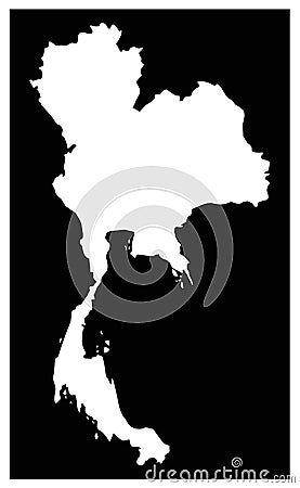 Thailand map - Kingdom of Thailand or Siam Vector Illustration