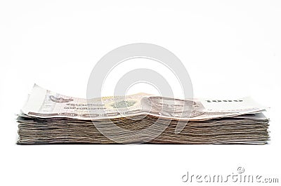 Thailand money banknotes isolated Stock Photo