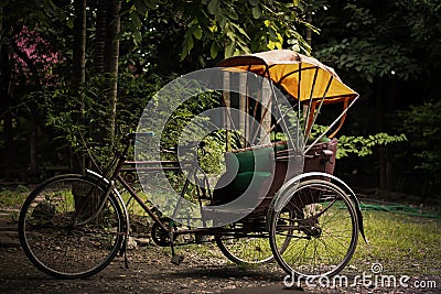 Thailand Old Tricycle Stock Photo