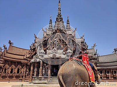 Thailand Pattaya truth Temple Editorial Stock Photo