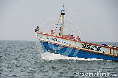 THAILAND PHETBURI GULF OF THAILAND FISHING Editorial Stock Photo